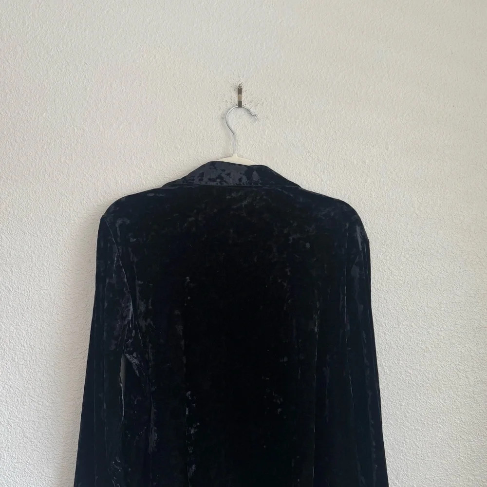 VTG Harvard‎ Benard Large Velour Crushed Velvet Button Down Whimsigoth Cardigan